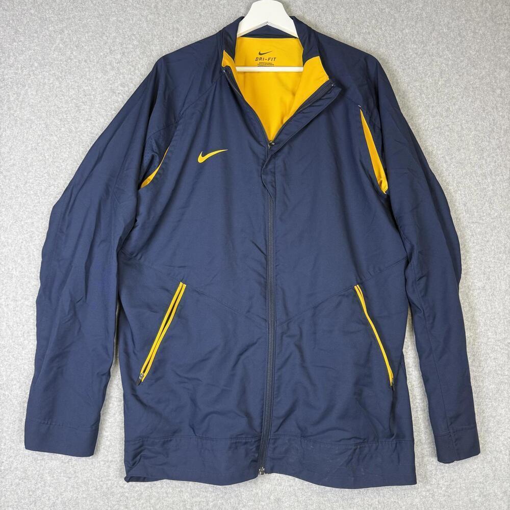Nike Men's XL Michigan Colors Full Zip Vented Windbreaker Jacket Coat